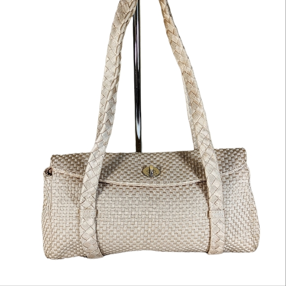 The Sak Bags The Sak Basket Weave Shoulder Bag Braided Straps Rare